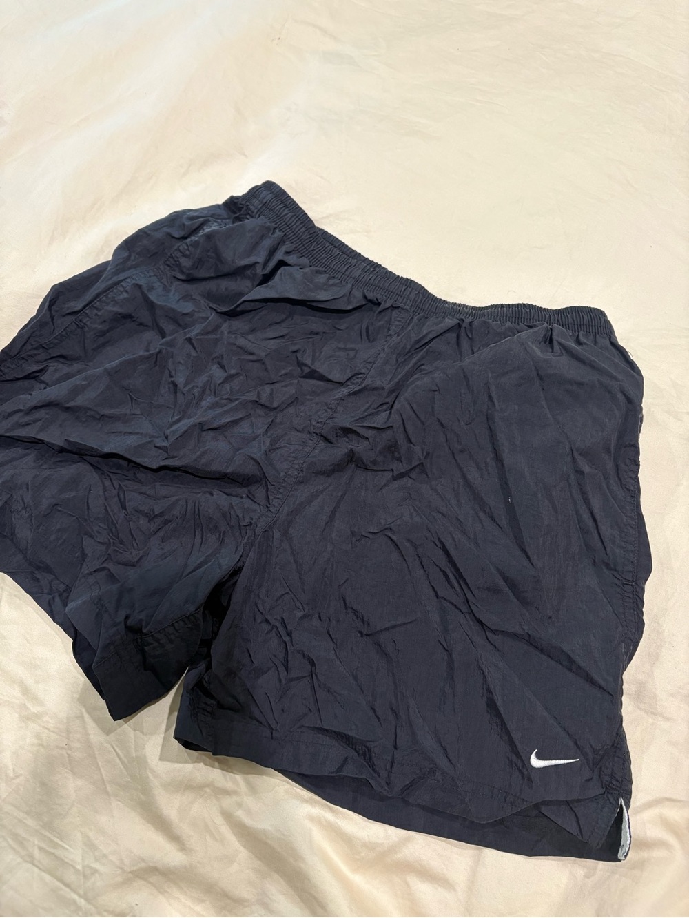 Nike vintage wind breaker drawstring black athletic shorts